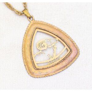 Vintage Aries Zodiac Sign Necklace 24 Inch by Aries - AB1